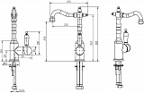 Смеситель Boheme Tradizionale Oro 282 для раковины фото 2