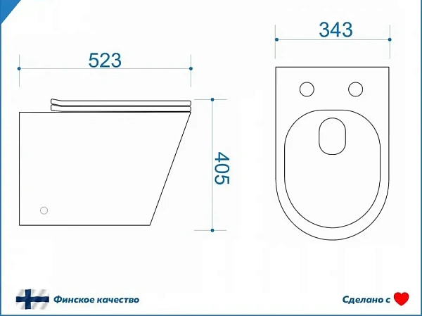 Унитаз Watersense Eva HD W00154 приставной безободковый с микролифтом фото 7