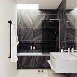 Шторка для ванны MaybahGlass 30x140 MGV-252-5у профиль хром стекло графит фото 2