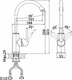 Смеситель D&K Rhein Ambrosius DA1342401 для кухонной мойки фото 4