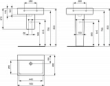 Раковина Ideal Standard Connect Cube 55 см E811201 фото 2