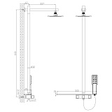 Душевая стойка Lemark Tropic LM7001C со смесителем фото 2