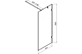 Душевая перегородка AM.PM X-Joy 80x195 W94WI-80-F1-MTE стекло прозрачное профиль хром фото 8