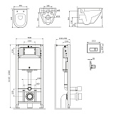 Унитаз с инсталляцией и кнопкой смыва Am.Pm Spirit V2.0 IS48001.701700 фото 8