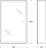 Зеркало-шкаф BelBagno Marino 50x80 SPC-MAR-500/800-1A-LED-TCH с подсветкой фото 14