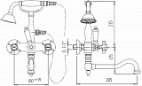 Смеситель Cezares Nostalgia NOSTALGIA-PBV2-02-Bi для ванны с душем фото 2