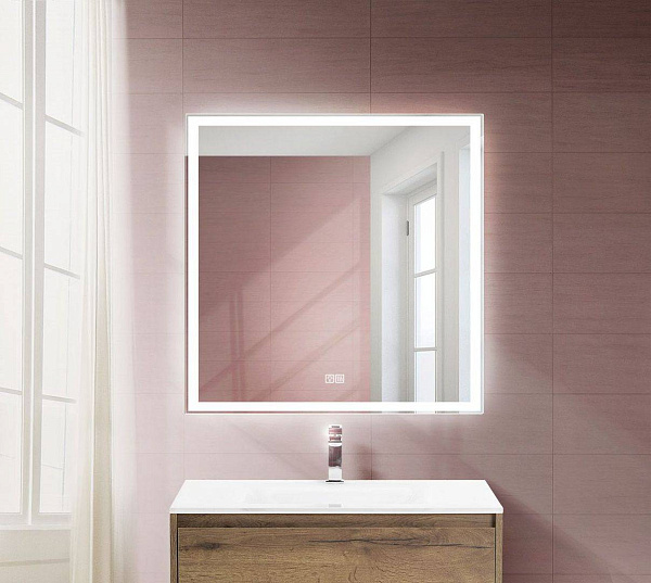 Зеркало BelBagno Grt 80x80 SPC-GRT-800-800-LED-TCH-WARM с подсветкой фото 8