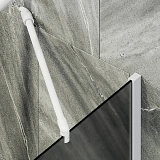 Шторка для ванны MaybahGlass 70x140 MGV-87-1ш профиль белый стекло графит фото 5