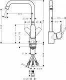 Смеситель Hansgrohe Focus M41 31822000 для кухонной мойки фото 6