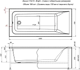 Акриловая ванна Aquanet Bright 00267835 170x70 с каркасом фото 9