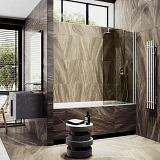 Шторка для ванны MaybahGlass 60x140 MGV-611-5 профиль хром стекло бронза фото 1