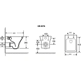 Унитаз Grossman Galaxy GR-4476S подвесной безободковый с микролифтом фото 2
