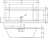 Акриловая ванна Riho Rething Cubic B104001005 160x70 фото 3