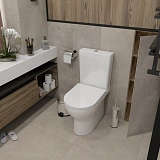 Унитаз-компакт Watersense Alina W00091 напольный безободковый с микролифтом фото 7