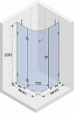 Душевой уголок Riho Scandic Mistral M308 90x90 см, L фото 3