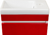 Тумба с раковиной Style Line Compact 40 подвесная красная фото 2