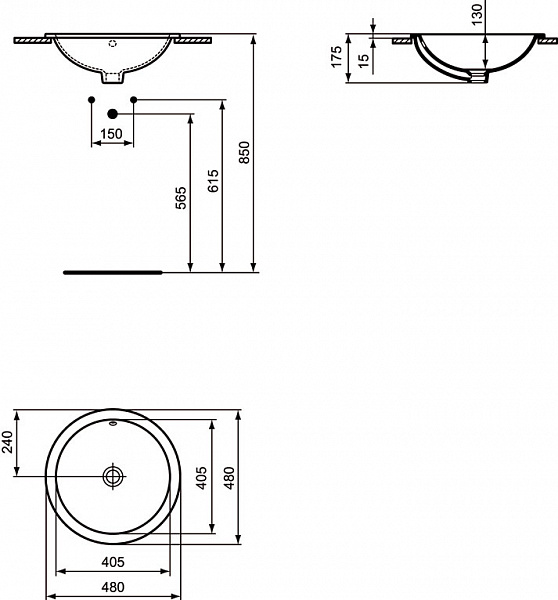 Раковина Ideal Standard Connect 48 см E5053MA фото 3