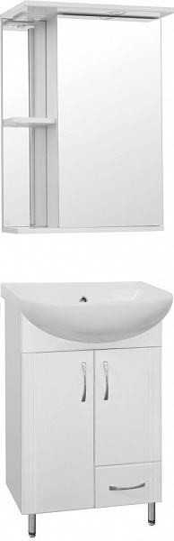 Мебель для ванной Style Line Эко Стандарт №10 50 напольная с зеркалом-шкафом Николь фото 1