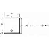 Ультратонкий душевой поддон Jacob Delafon Odeon Up 90x90 N125K-00 фото 2