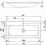 Раковина Ravak Ring 80 см XJK01180000 фото 8