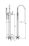 Напольный смеситель для ванны CEZARES ECO-VDP-01 фото 3