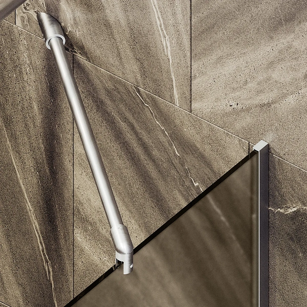 Шторка для ванны MaybahGlass 34x140 MGV-125-5у профиль хром стекло бронза фото 3