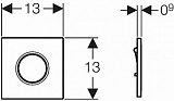 Смывная клавиша для писсуаров Geberit Sigma 01 116.011.21.5 фото 2