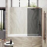 Шторка для ванны MaybahGlass 30x140 MGV-252-2ш профиль бронза стекло графит фото 1