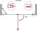 Душевая дверь BelBagno Etna 120x195 ETNA-B-12-60/60-C-Cr фото 11