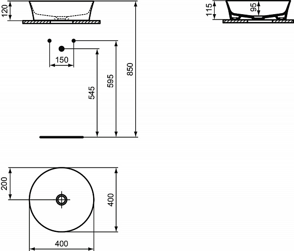 Раковина Ideal Standard Ipalyss 40 см E1398V7 фото 4