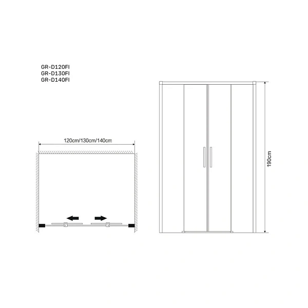 Душевая дверь Grossman Fly 120x190 GR-D120Fl фото 3