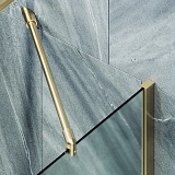 Шторка для ванны MaybahGlass 70x140 MGV-93-3ш профиль золото стекло сатин фото 4