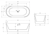 Акриловая ванна ABBER 170x80 AB9209MB фото 6