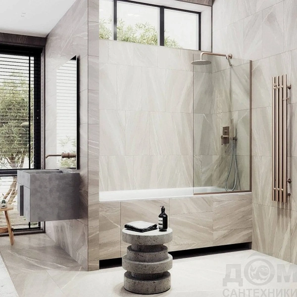 Шторка для ванны MaybahGlass 30x140 MGV-248-2у профиль бронза стекло бесцветное фото 2