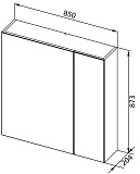Зеркало-шкаф Aquanet Йорк 85х87 203954 левый фото 9