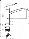 Смеситель Hansgrohe Logis M31 CoolStart 71839000 для кухонной мойки фото 4