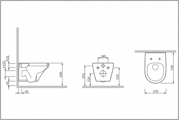 Унитаз подвесной Am.Pm Inspire C501700SC с инсталляцией и крышкой-сиденьем фото 2