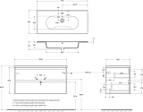 Тумба с раковиной BelBagno Kraft 100 подвесная фото 6