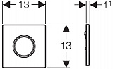 Смывная клавиша для писсуаров Geberit Sigma 10 116.015.SN.1 фото 2