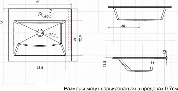 Раковина Aquanet Электра 60 00326508 фото 2