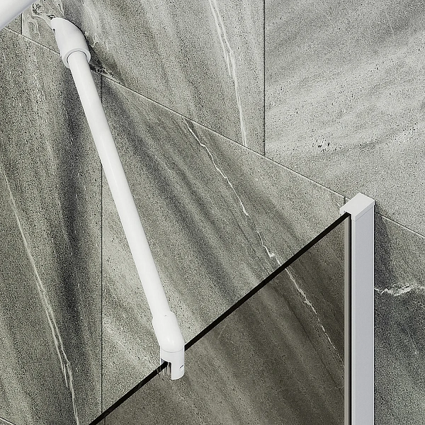 Шторка для ванны MaybahGlass 80x140 MGV-70-1ш профиль белый стекло бронза фото 4