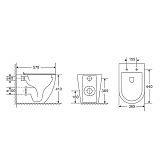 Унитаз Azario Grado AZ-2141D-UQ1 приставной безободковый с сиденьем микролифт фото 15