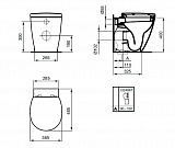 Унитаз Ideal Standard Connect Space E119901 приставной фото 2