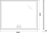 Зеркало BelBagno 100x80 SPC-GRT-1000-800-LED-TCH-RAD с подсветкой фото 10