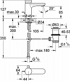 Смеситель Grohe Eurosmart Cosmopolitan T 36318000 для раковины с донным клапаном фото 2