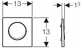 Смывная клавиша для писсуаров Geberit Sigma 10 116.015.KL.1 фото 2
