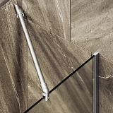 Шторка для ванны MaybahGlass 34x140 MGV-130-5у профиль хром стекло сатин фото 3