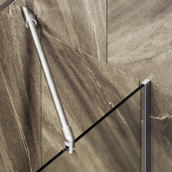 Шторка для ванны MaybahGlass 34x140 MGV-130-5у профиль хром стекло сатин фото 3