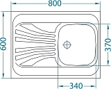 Мойка для кухни Alveus Classic 30 80 см 1009077 фото 2