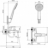 Смеситель Iddis Ray RAYBL02i02 для ванны с душем фото 5